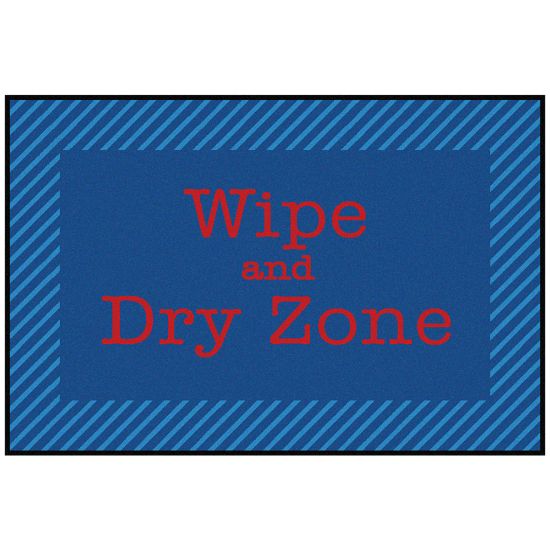 Picture of Carpets for Kids KID$Value Rugs Blue & Red Zone Wipe & Dry Zone Activity Rug, 3ft x 4 1/2ft , Blue