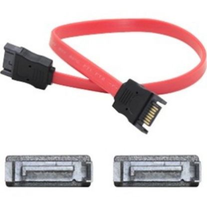 Picture of AddOn 5-pack of 46cm (1.5ft) SATA Male to Male Red Serial Cables - 100% compatible and guaranteed to work