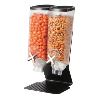 Picture of Rosseto Serving Solutions EZ-PRO Dry Food Dispensers, Dual Container, Tabletop Stand, Candy, 256 Oz, Matte Black