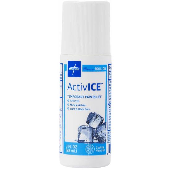 Picture of CURAD Medline ActivICE Topical Pain Reliever, Roll On, 4 Oz