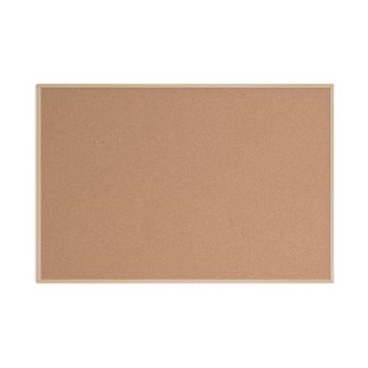 Picture of U Brands Cork Bulletin Board, 72in X 48in, Birch Wood Frame, Actual Size 70in X 47in (2872U00-01)