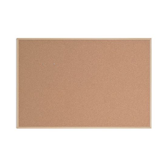 Picture of U Brands Cork Bulletin Board, 72in X 48in, Birch Wood Frame, Actual Size 70in X 47in (2872U00-01)