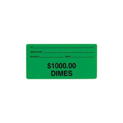 Picture of Control Group Self-Adhesive Coin ID Labels, 550002, 2in x 4in, Green, Pack Of 100