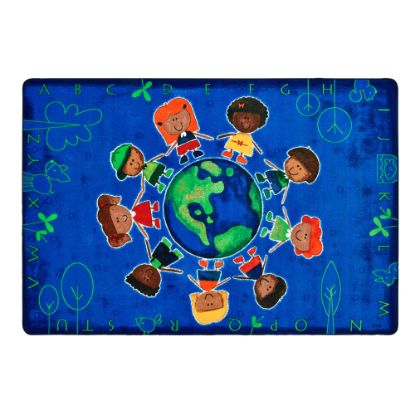 Picture of Carpets For Kids Premium Collection Give The Planet A Hug Rug, 3ft10in x 5ft5in, Blue