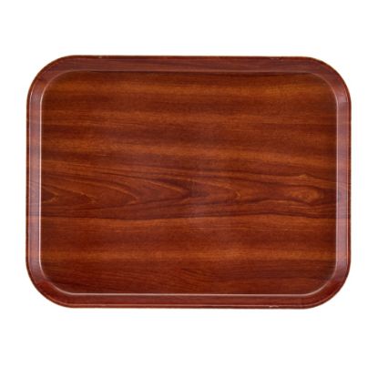 Picture of Cambro Camtray Rectangular Serving Trays, 14in x 18in, Burma Teak, Pack Of 12 Trays