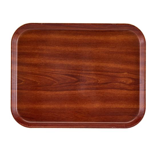 Picture of Cambro Camtray Rectangular Serving Trays, 14in x 18in, Burma Teak, Pack Of 12 Trays