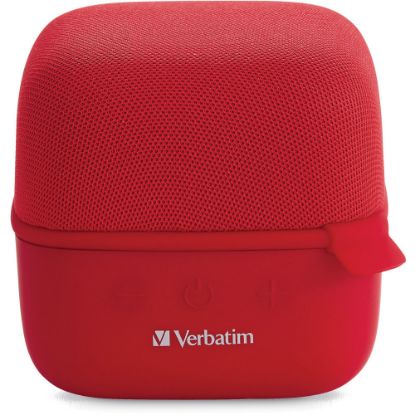 Picture of Verbatim Bluetooth Speaker System - Red - 100 Hz to 20 kHz - TrueWireless Stereo - Battery Rechargeable - 1 Pack