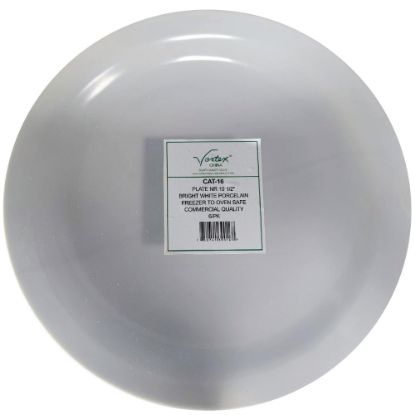 Picture of Hoffman Vertex China Catalina Collection Narrow Rim Plates, 10-1/2in, Bright White, Case Of 12 Plates