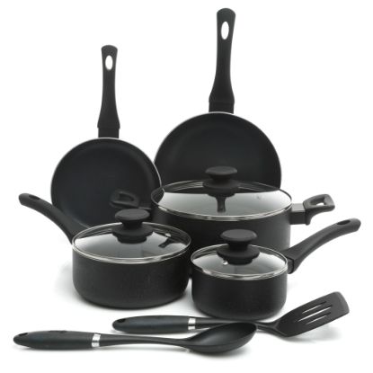 Picture of Oster Cookware Set, Ashford 10-Piece, Black