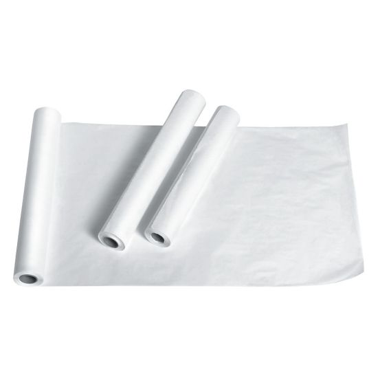 Picture of Medline Deluxe Crepe Exam Table Paper Roll, 21in x 125ft, White, Case Of 12