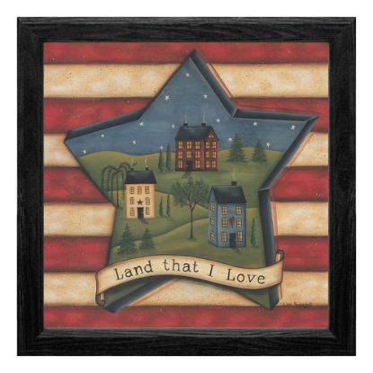 Picture of Timeless Frames Americana Framed Artwork, 12in x 12in, Land That I Love