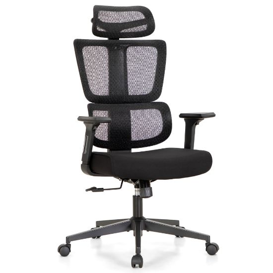 Picture of ALPHA HOME Adjustable Ergonomic Mesh High-Back Office Task Chair, Black