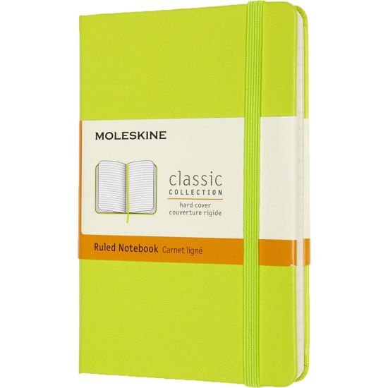 Picture of Moleskine Classic Hard Cover Notebook, Pocket, 3.5in x 5.5in, Ruled, 192 Pages, Lemon Green