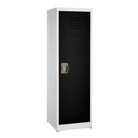 Picture of Alpine AdirOffice Kids' 1-Tier Steel Lockers, 48inH x 15inW x 15inD, Black, Pack Of 4 Lockers