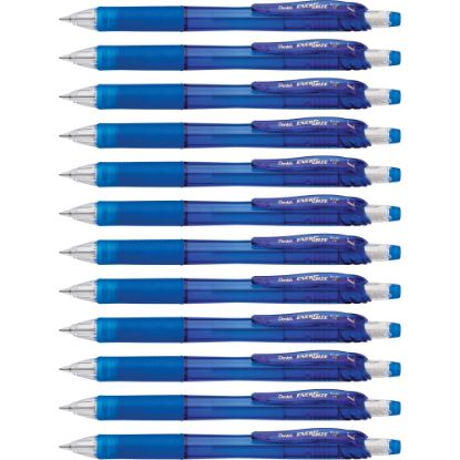 Picture of Pentel EnerGize-X Mechanical Pencils, HB Lead, Medium Point, 0.7 mm, Transparent Blue Barrel, Pack Of 12