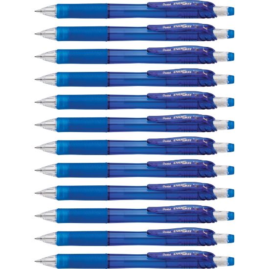 Picture of Pentel EnerGize-X Mechanical Pencils, HB Lead, Medium Point, 0.7 mm, Transparent Blue Barrel, Pack Of 12