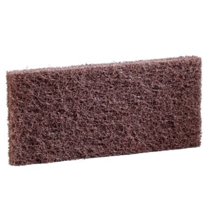 Picture of 3M Doodlebug Scrub N Strip Pads, 8541, 4 5/8in x 10in, Brown, Pack Of 5