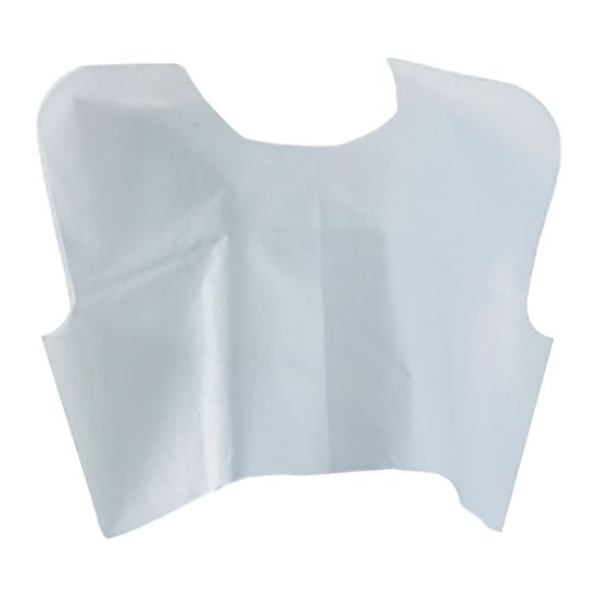 Picture of Medline Disposable Patient Capes, 30in x 21in, Blue, Pack Of 100