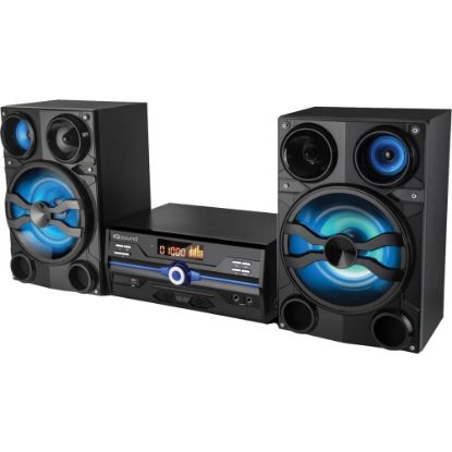 Picture of Supersonic IQ-9000BT Mini Hi-Fi System - 100 W RMS - Black - DVD Player, CD Player - FM - CD-R, DVD-R - 2 Speaker(s) - DVD Audio, CD-DA, MP3, WMA - USB - Remote Control