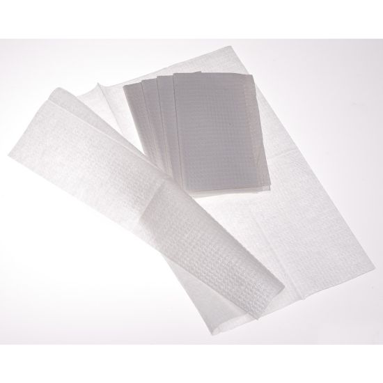 Picture of Medline 2-Ply Tissue/Poly Professional Towels, 13in x 18in, White, Case Of 500