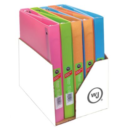 Picture of Wilson Jones Flex Poly Fashion 3-Ring Binder, 1in Round Rings, Assorted Colors