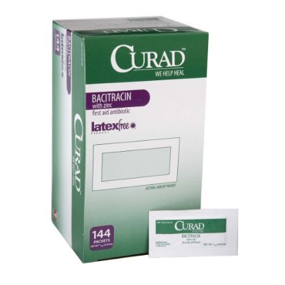 Picture of CURAD Bacitracin Ointment Foil Packs, 0.03 Oz, Box Of 144