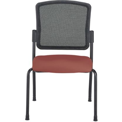 Picture of WorkPro Spectrum Series Mesh/Vinyl Stacking Guest Chair with Antimicrobial Protection, Armless, Cordovan, Set Of 2 Chairs, BIFMA Compliant