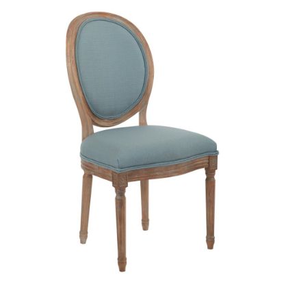 Picture of Ave Six Lillian Oval-Back Chair, Klein Sea/Light Brown