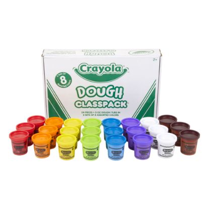 Picture of Crayola Modeling Dough, 3 Oz, Assorted Colors, Pack Of 24 Tubs