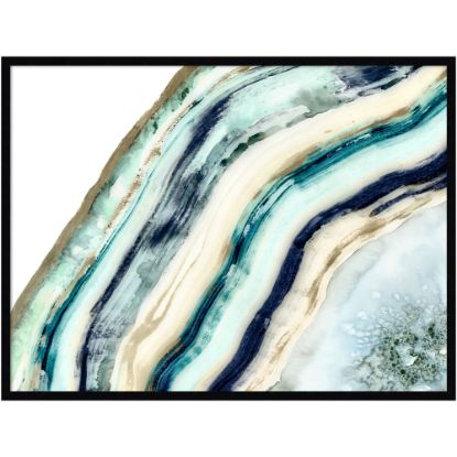 Picture of Amanti Art Teal Agate by Amy Lighthall Wood Framed Wall Art Print, 41inW x 31inH, Black