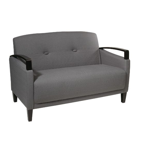 Picture of Ave Six Main Street Loveseat, Woven Charcoal/Espresso