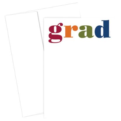 Picture of Great Papers! Graduation Invitation Kit, 5 1/2in x 7 3/4in, Colorful Grad, Multicolor, Pack Of 25