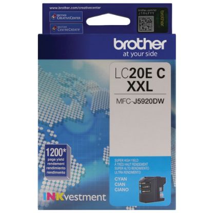 Picture of Brother LC20 Cyan Super-High-Yield Ink Cartridge, LC20EC