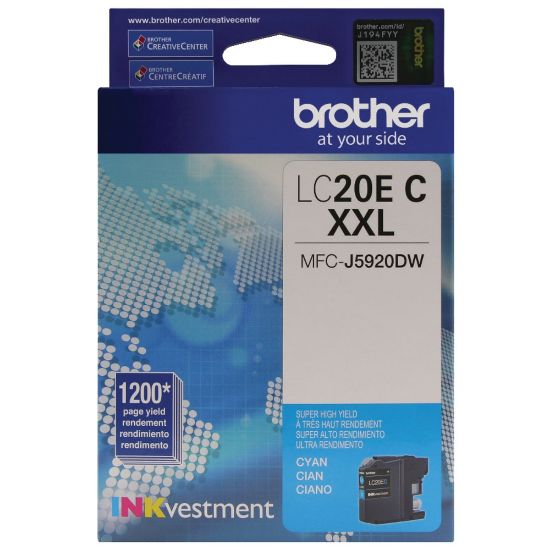 Picture of Brother LC20 Cyan Super-High-Yield Ink Cartridge, LC20EC