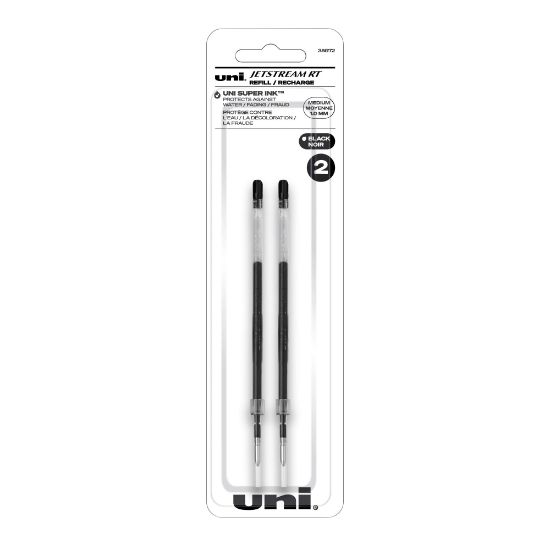 Picture of uni-ball JetStream Refills, Bold Point, 1.0 mm, Black, Pack Of 2 Refills