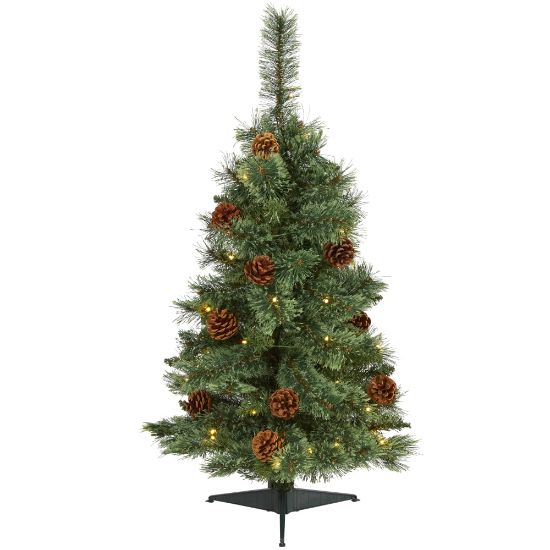 Picture of Nearly Natural White Mountain Artificial Christmas Tree, 3'