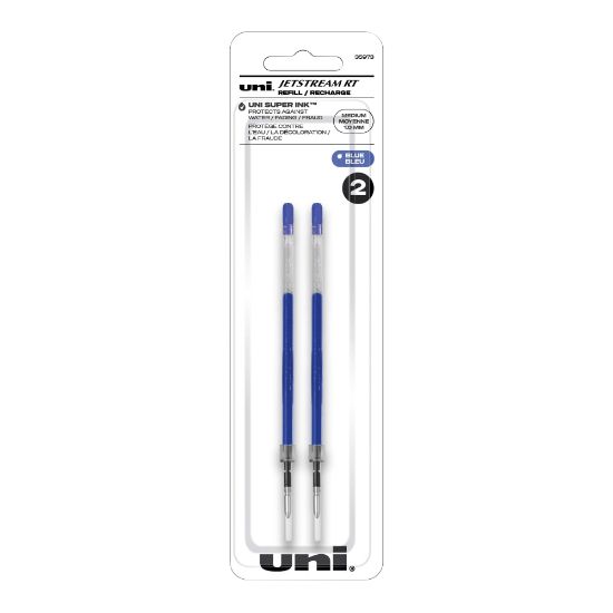 Picture of uni-ball JetStream Refills, Bold Point, 1.0 mm, Blue, Pack Of 2 Pencils