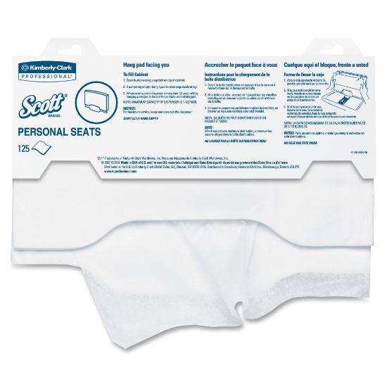 Picture of Scott Toilet Seat Covers - 15in Width x 17in Length - For Toilet - 3000 / Carton - White