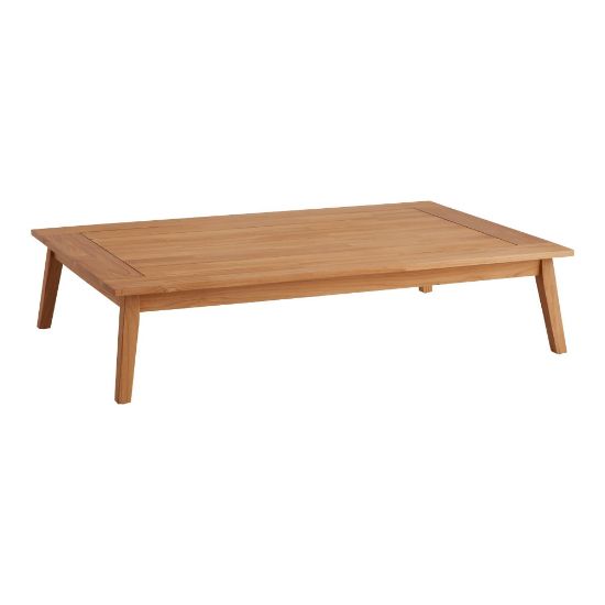 Picture of Linon Sinden Wood Outdoor Furniture Coffee Table, 12-2/5inH x 54inW x 36inD, Natural