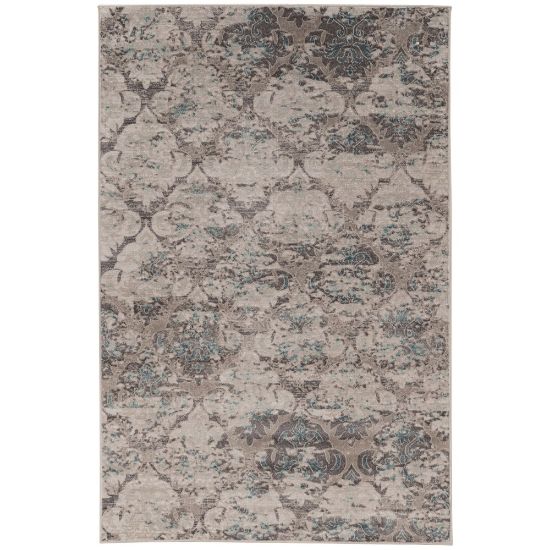 Picture of Linon Paramount Area Rug, 5ft x 7-1/2ft, Trellis Gray/Charcoal