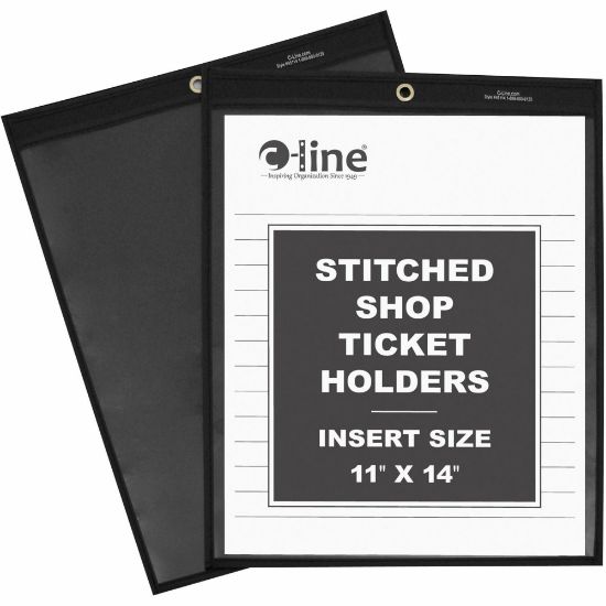 Picture of C-Line Shop Ticket Holders, Stitched - One Side Clear, 11 x 14, 25/BX, 45114