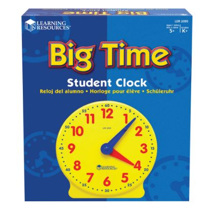 Picture of Learning Resources Big Time 12-Hour Student Learning Clock, 5in x 5in, Grades Pre-K - 8