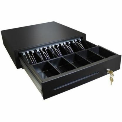 Picture of Adesso 16in POS Cash Drawer With Removable Cash Tray - 5 Bill - 8 Coin - 1 Media Slot - 3 Lock PositionSerial Port, - Steel - 3.9in Height x 16in Width x 16in Depth