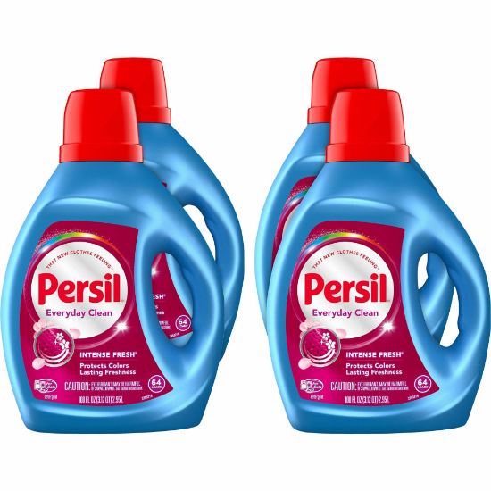 Picture of Persil ProClean Power-Liquid Detergent - 100 fl oz (3.1 quart) - Intense Fresh ScentBottle - 4 / Carton - Blue