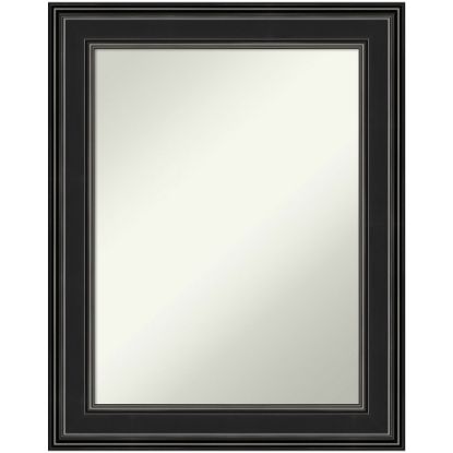 Picture of Amanti Art Non-Beveled Rectangle Framed Bathroom Wall Mirror, 29-1/2in x 23-1/2in, Ridge Black