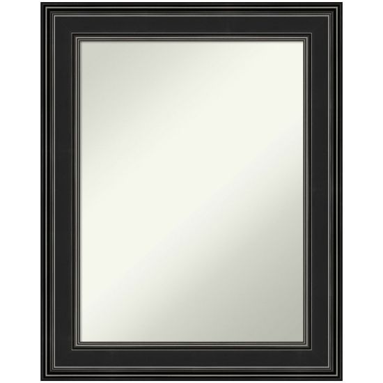 Picture of Amanti Art Non-Beveled Rectangle Framed Bathroom Wall Mirror, 29-1/2in x 23-1/2in, Ridge Black