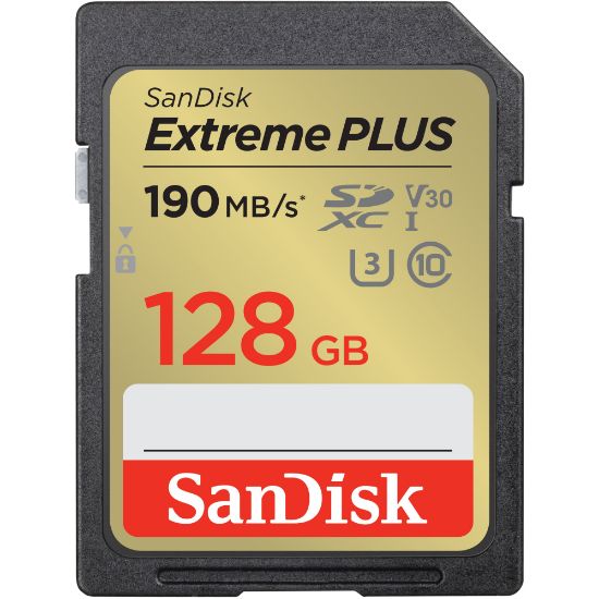 Picture of SanDisk Extreme PLUS SDXC UHS-I card, 128GB