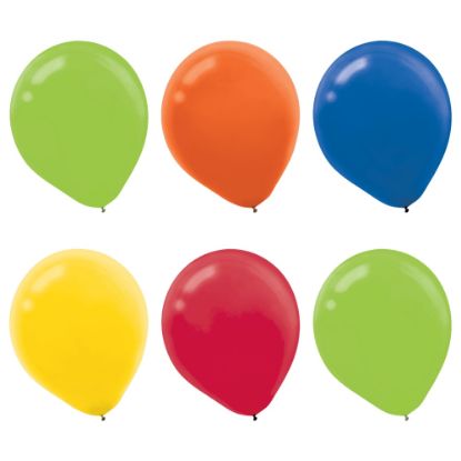 Picture of Amscan Latex Balloons, 12in, Assorted Colors, Pack Of 15 Balloons