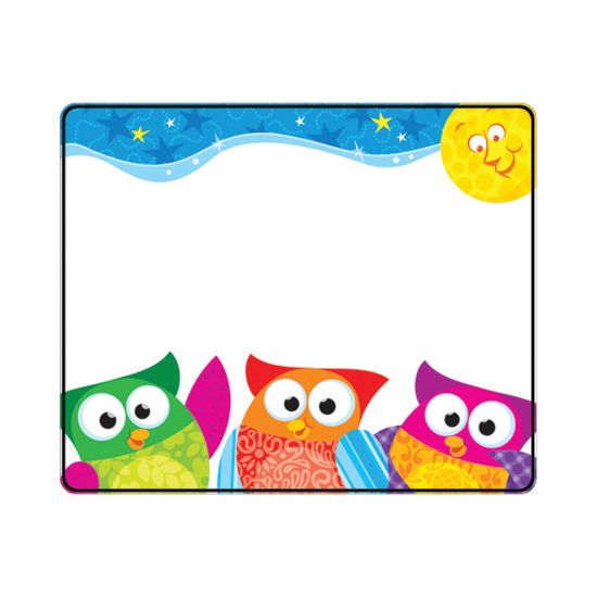 Picture of TREND Name Tags, 3in x 2 1/2in, Owl-Stars!, 36 Tags Per Pack, Set Of 6 Packs