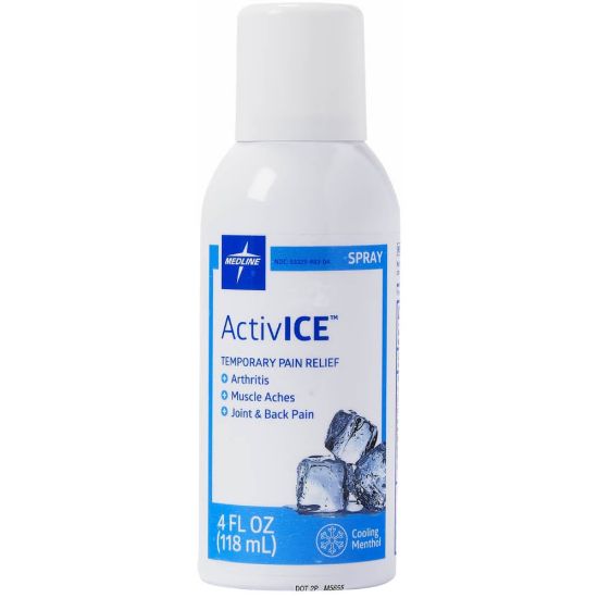 Picture of CURAD Medline ActivICE Topical Pain Reliever, Spray, 4 Oz